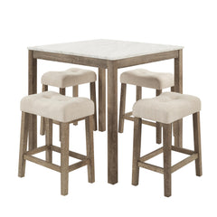 34'' Square Bar Table Set with 4 Chairs
