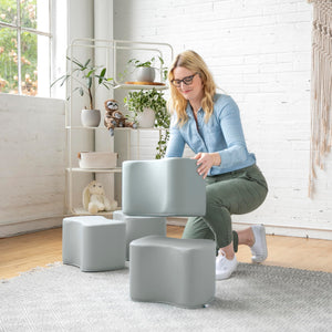 Toddler Modular Foam Stool Set – Flexible Seating, 2-Pack
