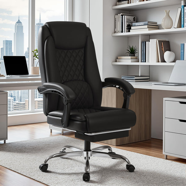 Executive Reclining Office Chair with Lumbar Support – 400 lbs Capacity