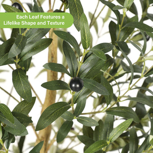 Faux Olive Tree with Weighted Planter