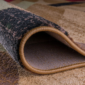 Modern Circles Area Rug 5'3" x 7'3" – Polypropylene, Multi-Color Options