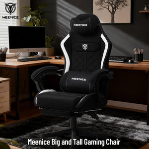 Big & Tall Gaming Chair with Pocket Spring & Massage Lumbar