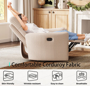 360 Swivel Recliner Nursery Glider Chair with Pillows
