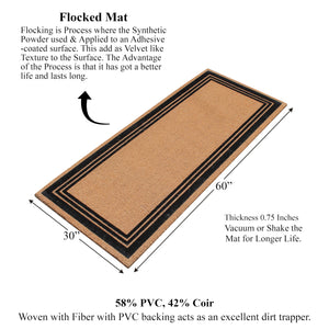 Natural Coir Anti-Shed Doormat with PVC Backing – Multiple Sizes
