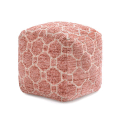 Round Pouf Ottoman Footrest – Cotton Polyester Floor Seating