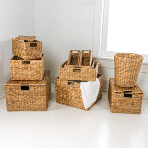 Woven Hyacinth Storage Basket Set of 10