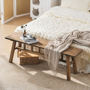 Solid Wood Entryway Bench