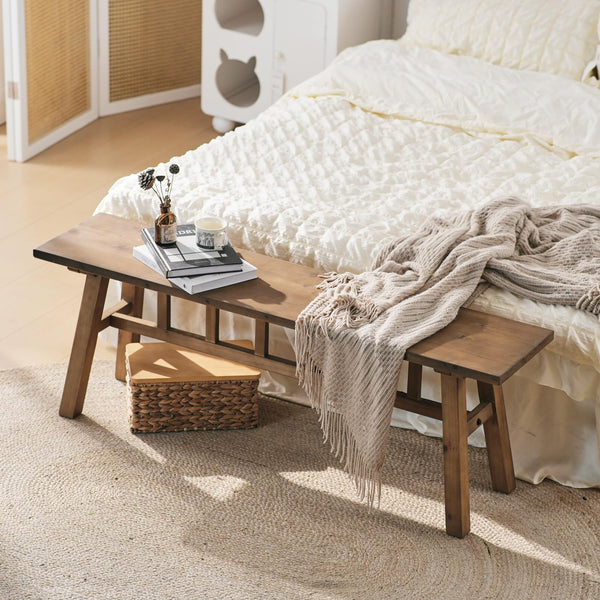 Solid Wood Entryway Bench