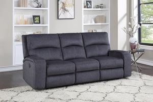 Power Reclining Sofa with USB Charging – Zero Wall Hugger, Grey