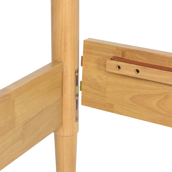 Solid Wood Platform Bed Frame with Headboard | No Box Spring Needed