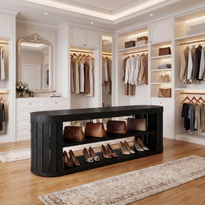 47" 2-Tier Entryway Shoe Bench