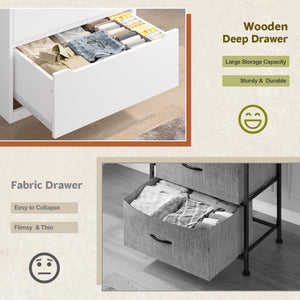 6-Drawer Tall Wooden Dresser – Modern Chest of Drawers for Bedroom