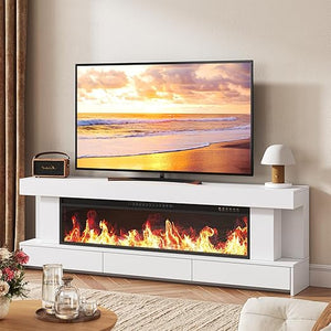 Electric Fireplace TV Stand 63 Inch with 47" Fireplace Insert