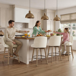 Swivel Counter Height Bar Stools Set of 2