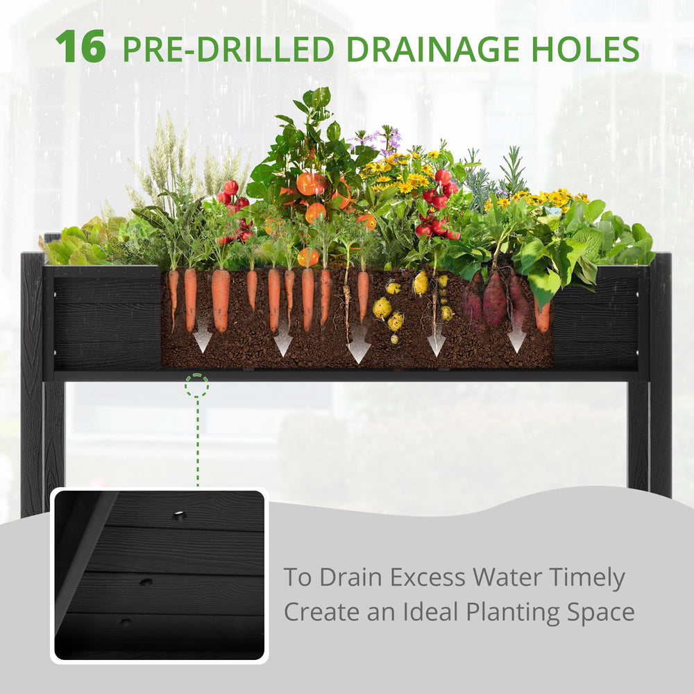 Raised Garden Bed with Storage Shelf and Tools