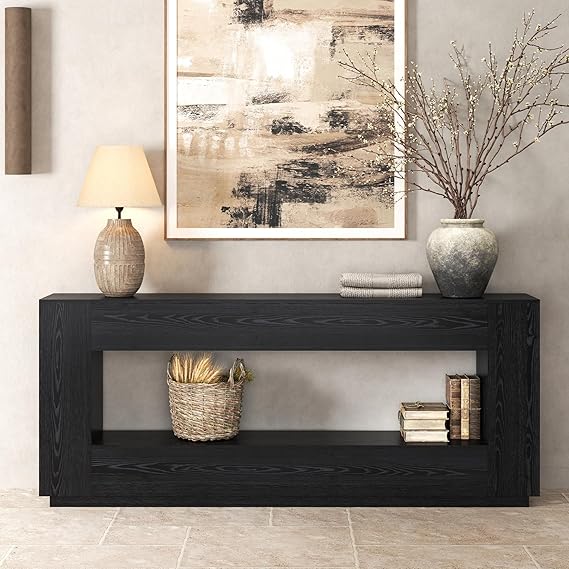 78-Inch Extra Long Console Table with Storage Shelf