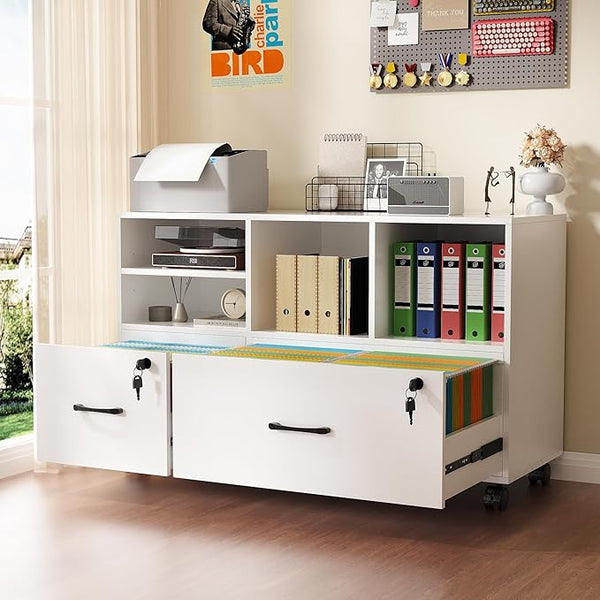2-Drawer Lateral File Cabinet with Lock