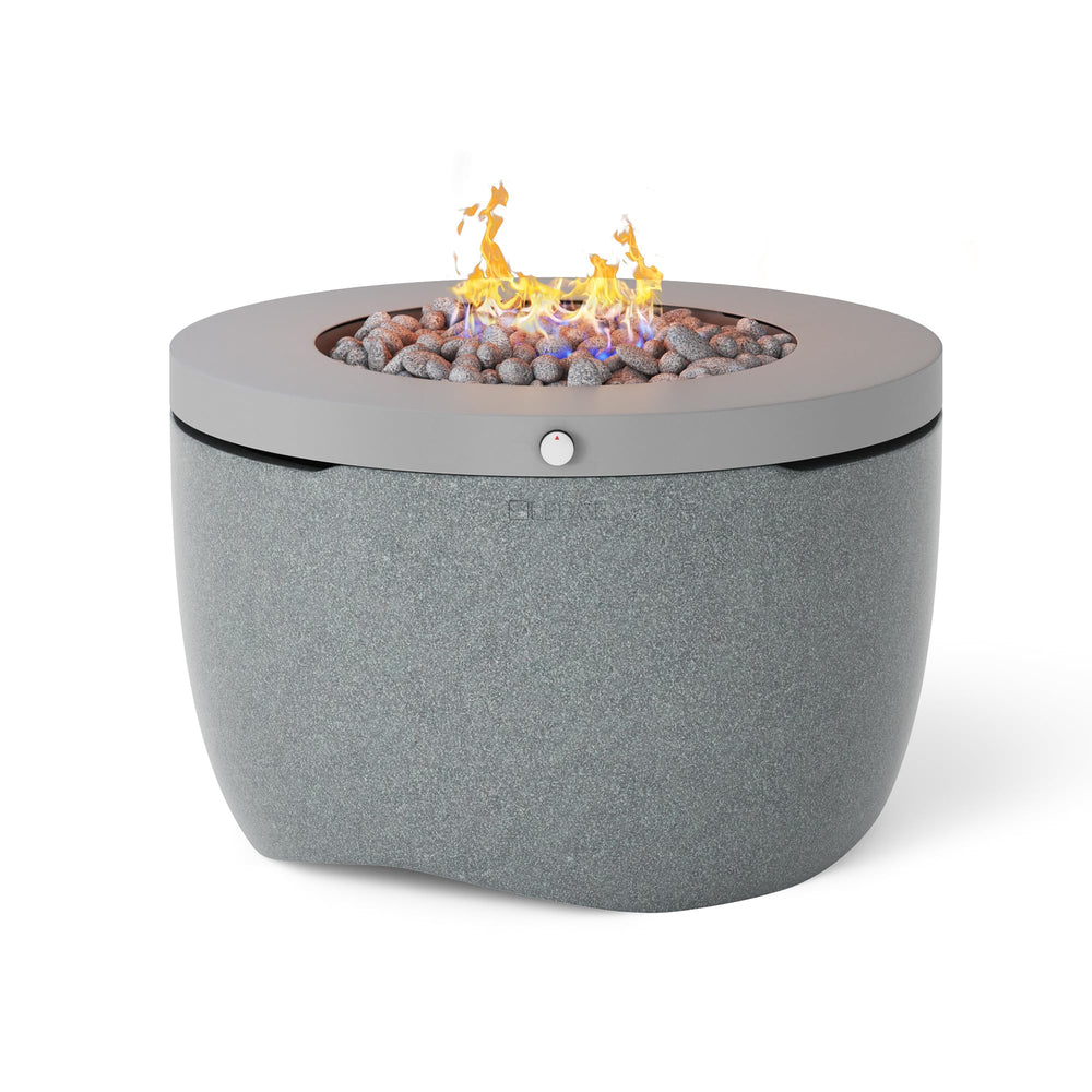 Round Propane Fire Pit Table with Lava Rocks – 70,000 BTU Outdoor Fire Pit