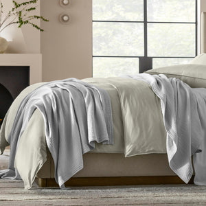 Organic Cotton Throw Blanket – Soft, Lightweight & Breathable, 50x70"