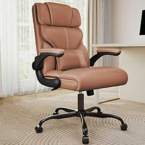 Ergonomic Mid-Back Office Chair with Flip-Up Armrests & Reclining Function