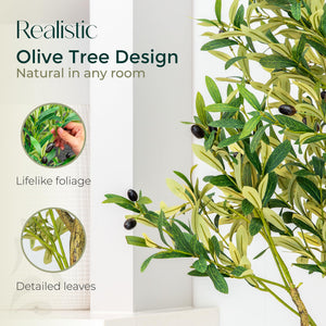 6ft Artificial Olive Tree with Weighted Pot
