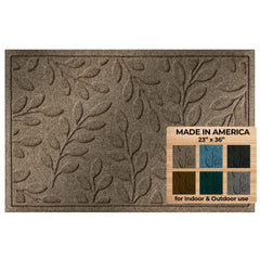 Heavy-Duty Indoor Outdoor Door Mat – Camel Leaf, 2' x 3'
