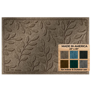 Heavy-Duty Indoor Outdoor Door Mat – Camel Leaf, 2' x 3'