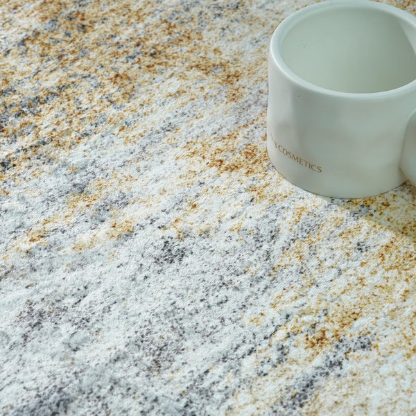 12x15 Abstract Area Rug – Non-Slip Washable Low-Pile Polyester