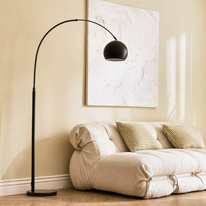 Modern Arc Floor Lamp with Marble Base