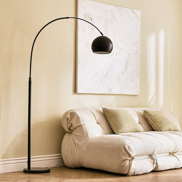 Modern Arc Floor Lamp with Marble Base