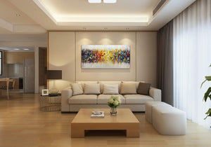 Abstract Knife Oil Painting – Hand Painted Textured Wall Art