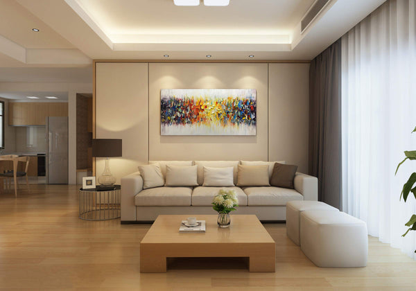 Abstract Knife Oil Painting – Hand Painted Textured Wall Art