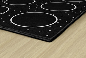 Black & White Dots Classroom Area Rug