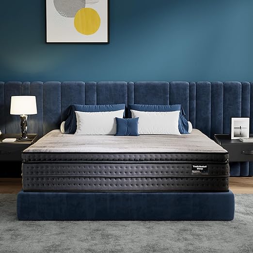 14-Inch Hybrid Pillow Top Mattress – Medium Plush, Memory Foam & Pocket Coils