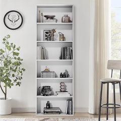 6-Tier Tall Bookshelf – Floor Standing Open Bookcase