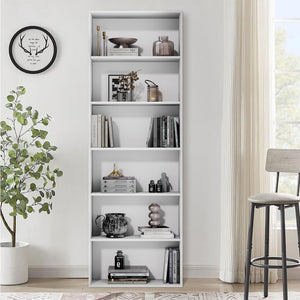 6-Tier Tall Bookshelf – Floor Standing Open Bookcase