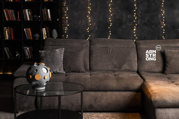Moon-Inspired Adjustable Glow Table Lamp with Cork Details