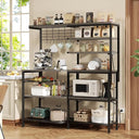 L-Shaped Baker's Rack with Power Outlet, 6-Tier
