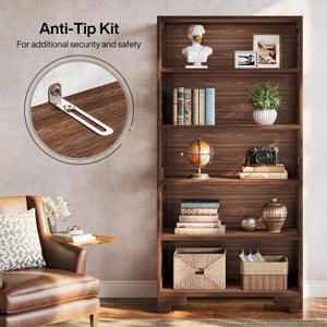 71" Tall 6-Tier Bookshelf