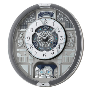 Musical Motion Wall Clock with Swarovski Crystals | 18 Melodies | Pendulum
