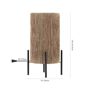 Woven Rattan LED Table Lamp 16.5"
