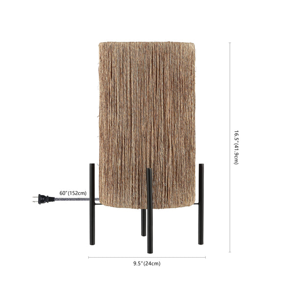 Woven Rattan LED Table Lamp 16.5"