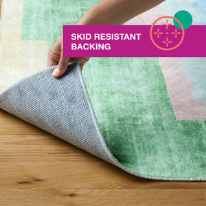 Southwest Pop Kids Washable Area Rug – Pink Multi