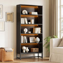70.8" 5-Tier LED Bookshelf with Closed Back