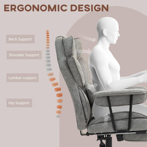 Big & Tall Ergonomic Executive Office Chair – Microfiber, Lumbar Support & Footrest