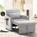 Convertible Sleeper Chair with USB Port & Foldable Table