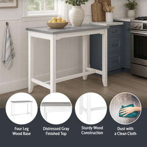 Farmhouse Counter Height Console Table