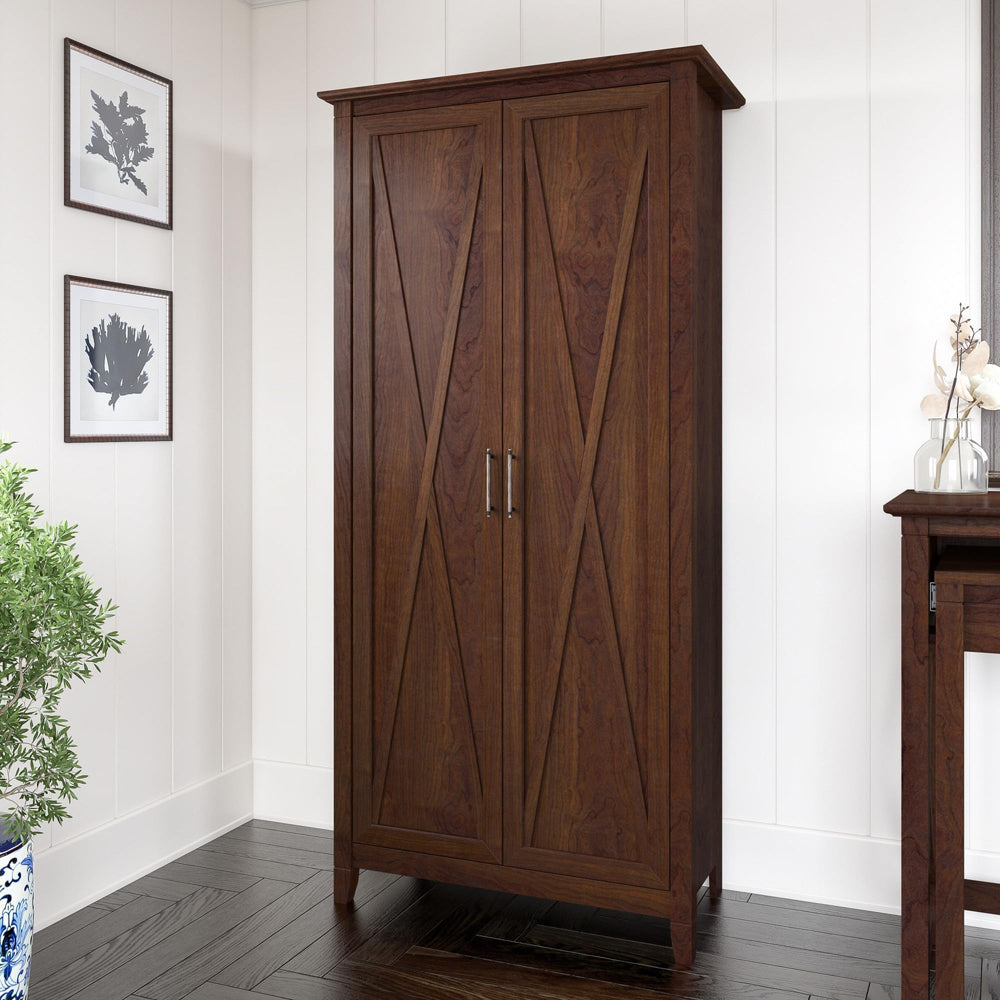 Tall Storage Cabinet with Doors – 5-Shelf Accent Cabinet