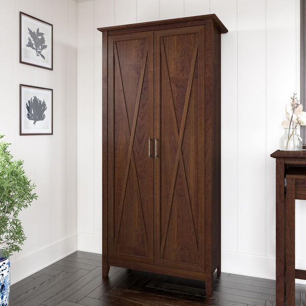 Tall Storage Cabinet with Doors – 5-Shelf Accent Cabinet
