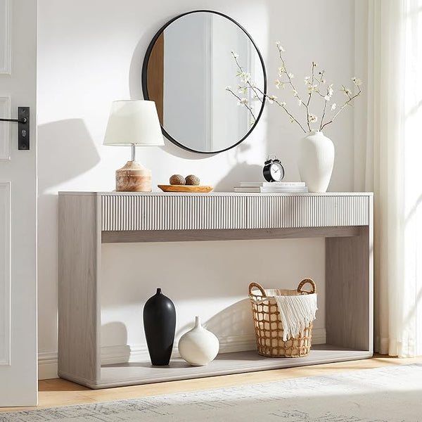 63" Fluted Console Table with Drawers